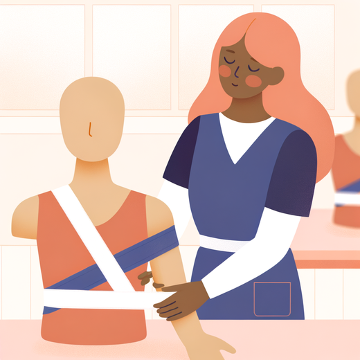 Splint application: padded rigid board secured above and below fracture